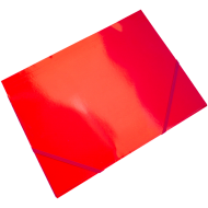 Mapa carton lucios, rosu, cu elastic 31.7 x 23.7 cm